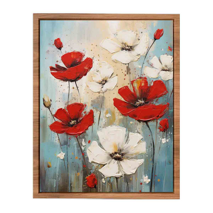 Flower Painting Red White