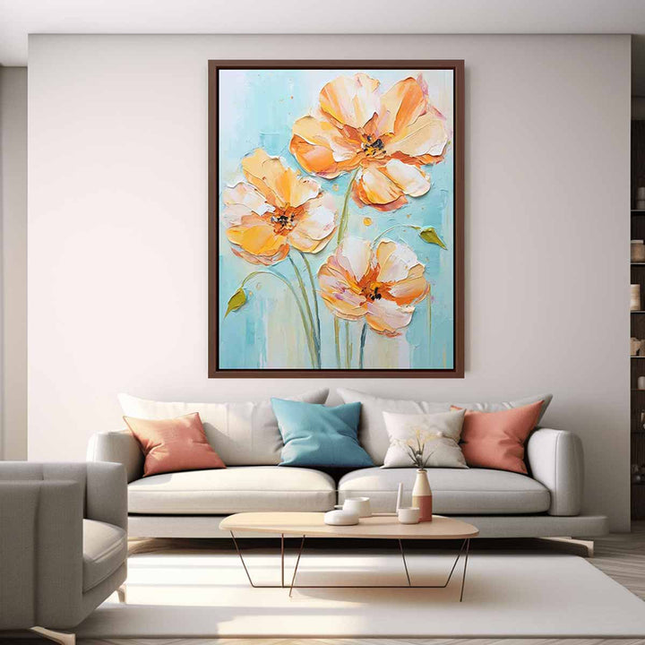 White Yellow Flower Painting