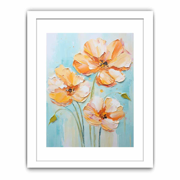 White Yellow Flower Painting