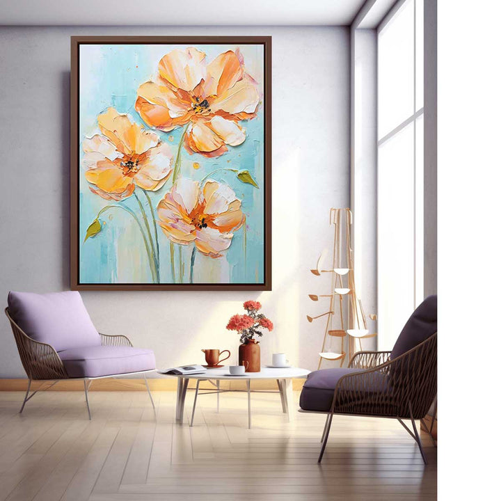 White Yellow Flower Painting