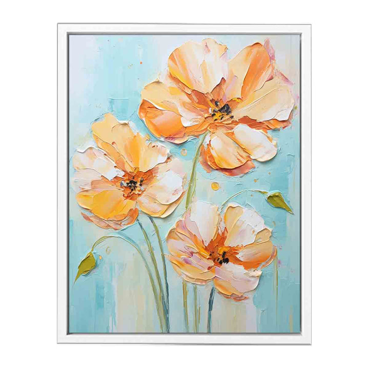 White Yellow Flower Painting