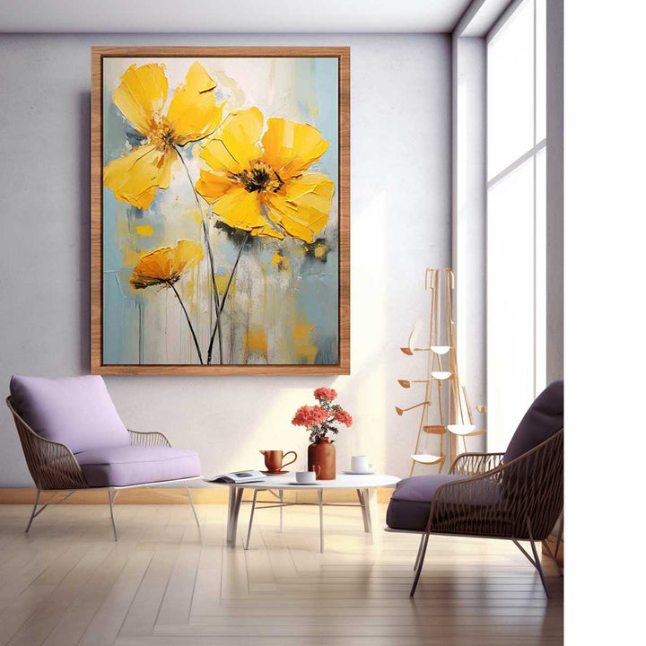 Flower Yellow Painting