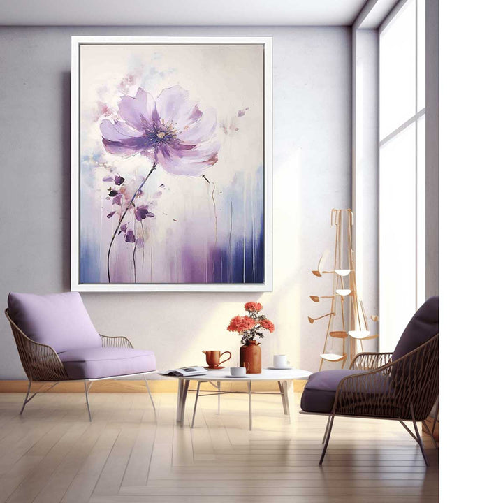 Flower Purple Painting  