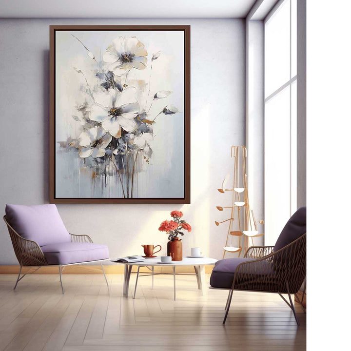 Flower Grey Painting