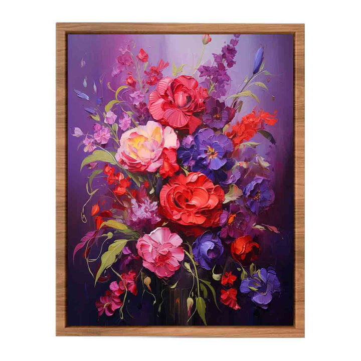 Flower Purple Red Painting