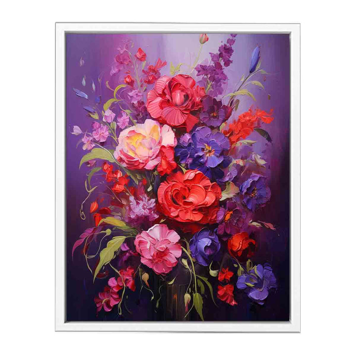 Flower Purple Red Painting