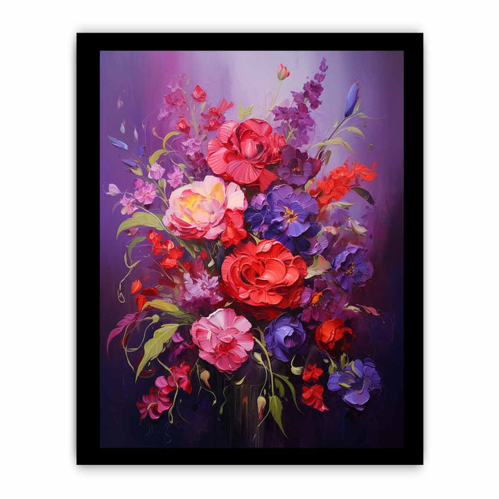 Flower Purple Red Painting