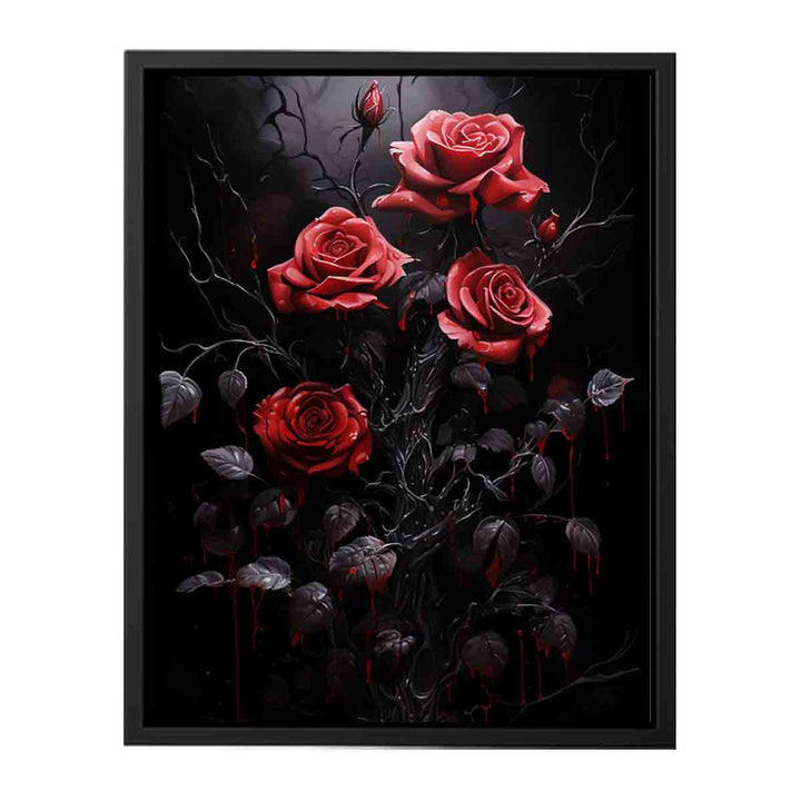 Black Flower Painting  