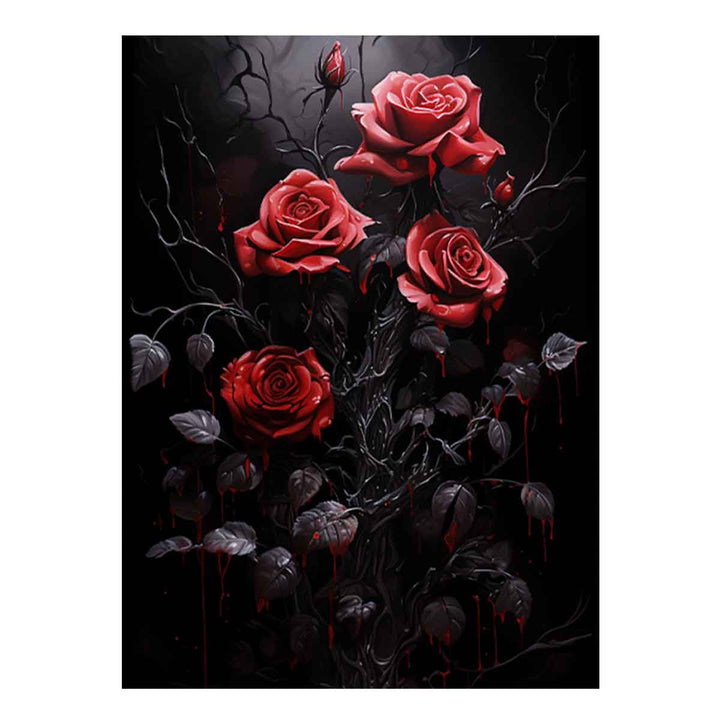 Black Flower Painting  