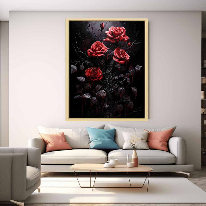 Black Flower Painting  