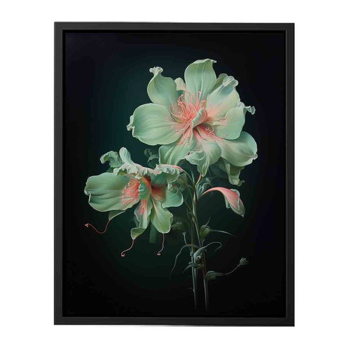 Green Art Flower Painting  