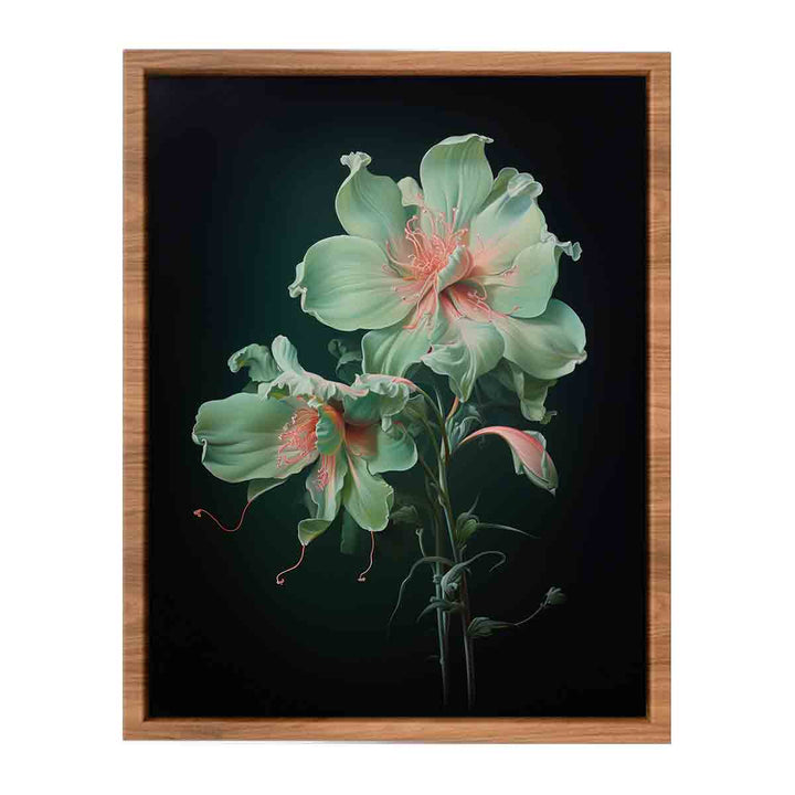 Green Art Flower Painting  