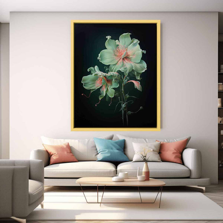 Green Art Flower Painting  