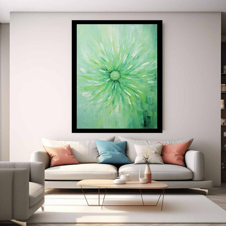 Green Flower Painting