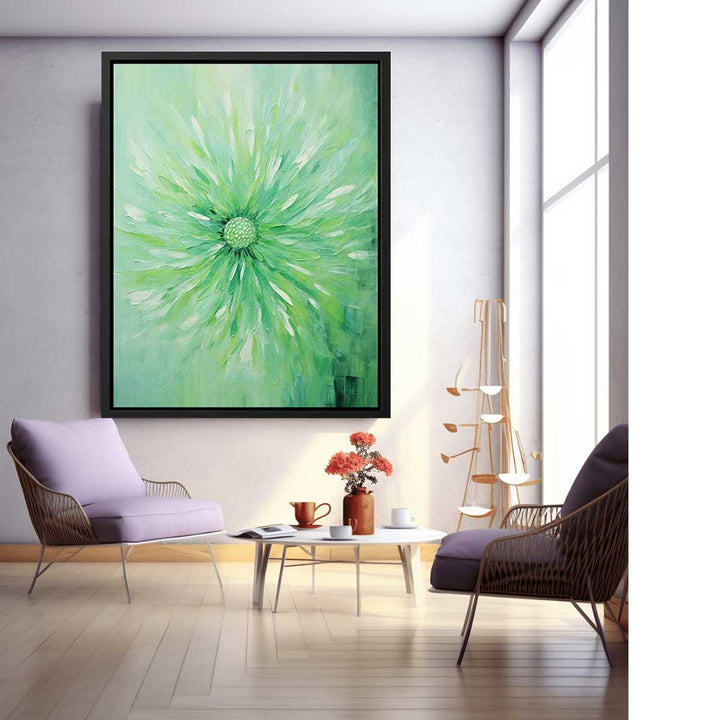 Green Flower Painting