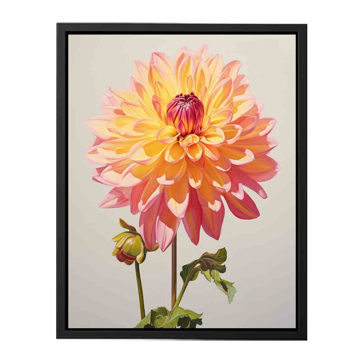 Flower Yellow Pink Painting  