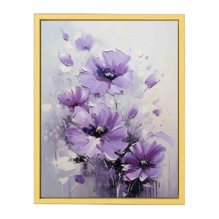 Black Purple Flower Painting