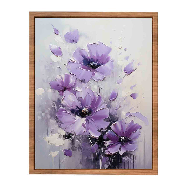 Black Purple Flower Painting