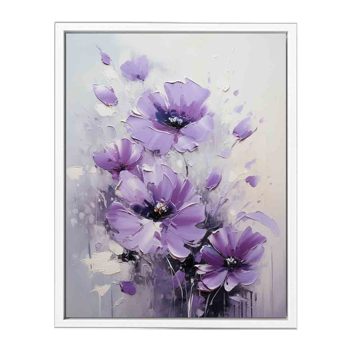 Black Purple Flower Painting