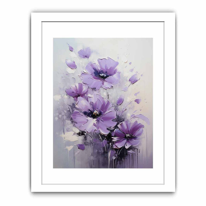 Black Purple Flower Painting