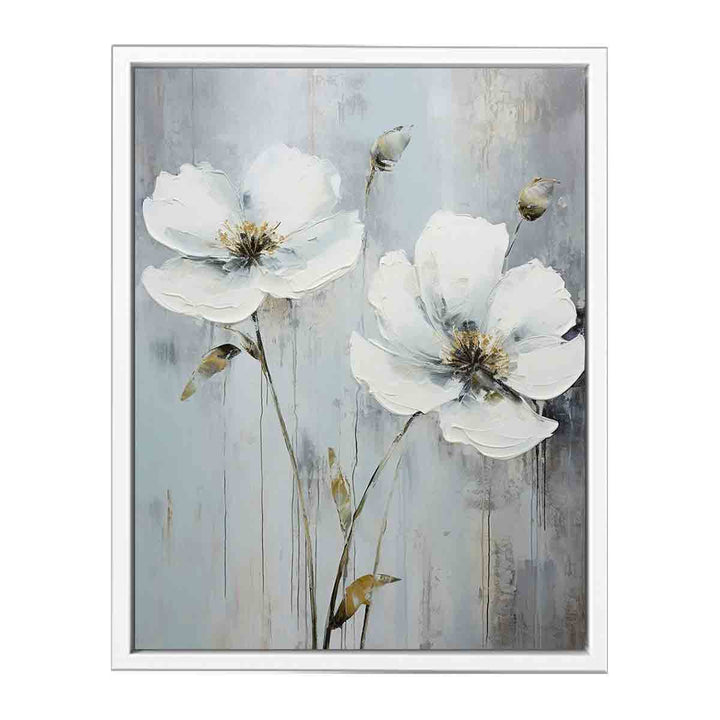 Flower Art White Painting