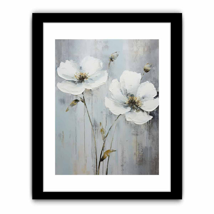 Flower Art White Painting