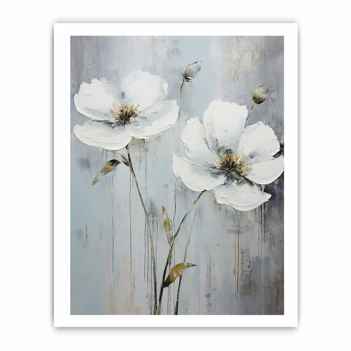 Flower Art White Painting