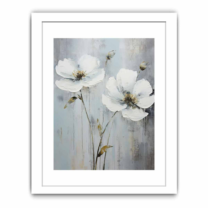 Flower Art White Painting