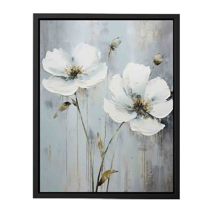 Flower Art White Painting