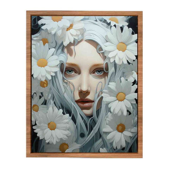 Flower Painting White