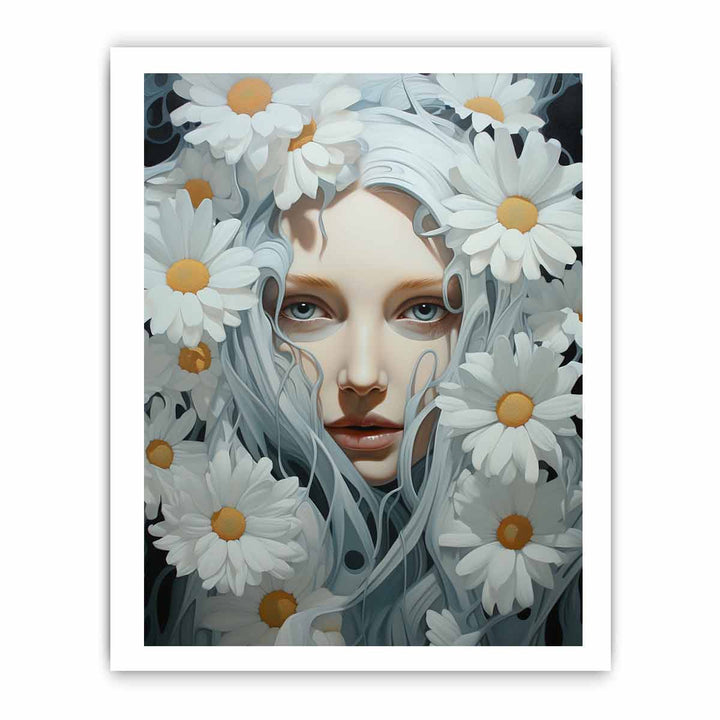 Flower Painting White