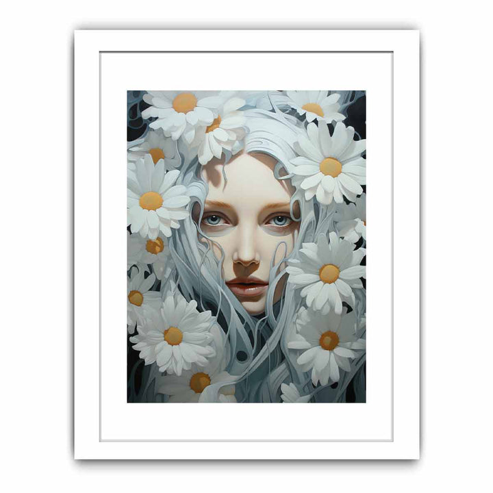 Flower Painting White