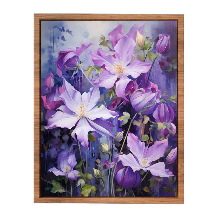 Flower Purple Art Painting  