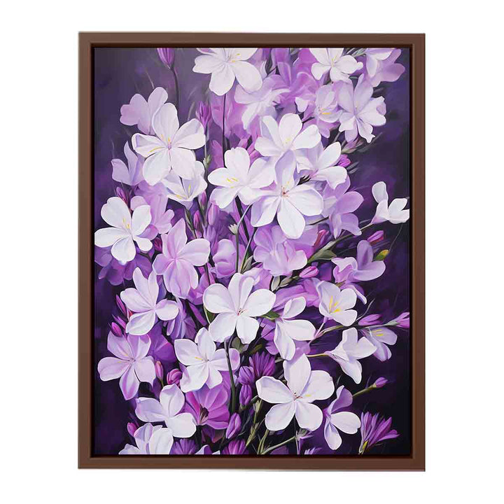 Flower Art Purple White Painting