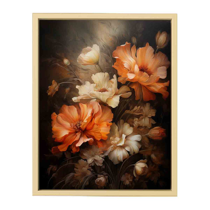 Flower Painting Brown