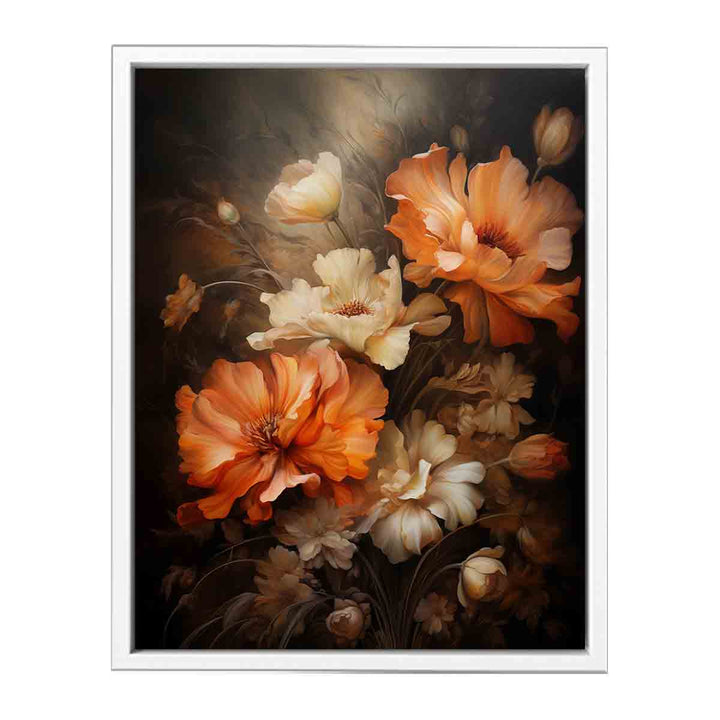 Flower Painting Brown