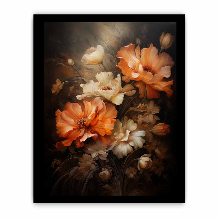 Flower Painting Brown