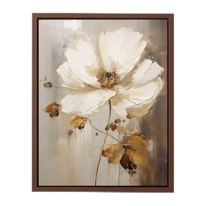 Red White Flower Art Painting