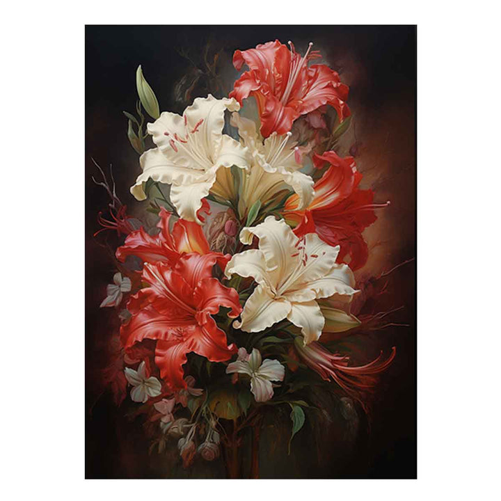 Flower Red  Art Painting  