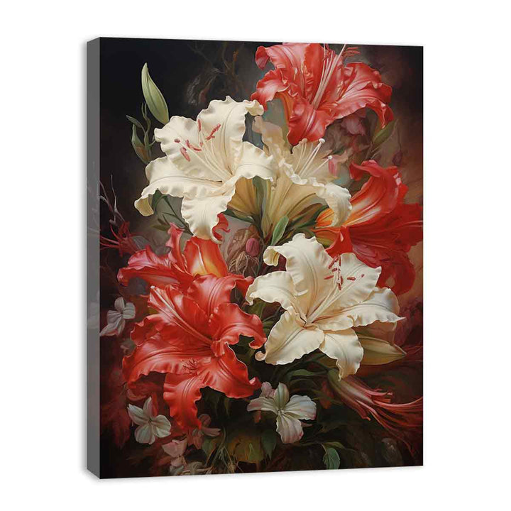 Flower Red  Art Painting  