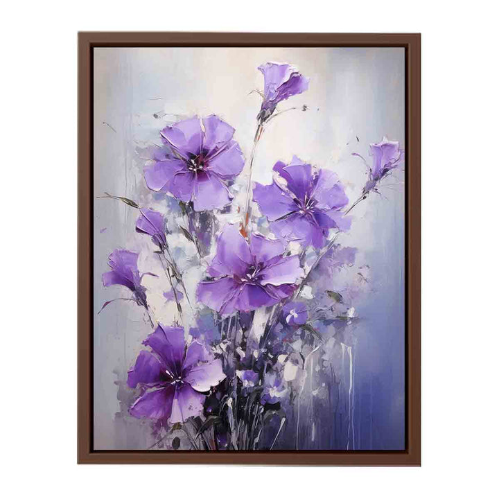 Flower Purple Black Art Painting