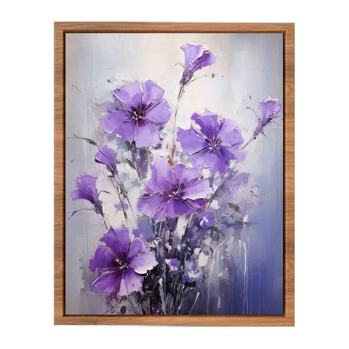 Flower Purple Black Art Painting