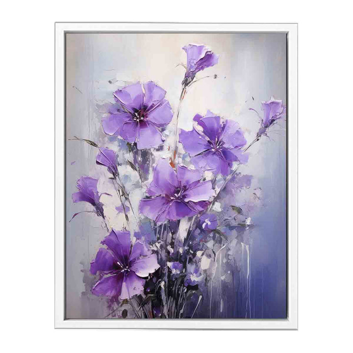 Flower Purple Black Art Painting