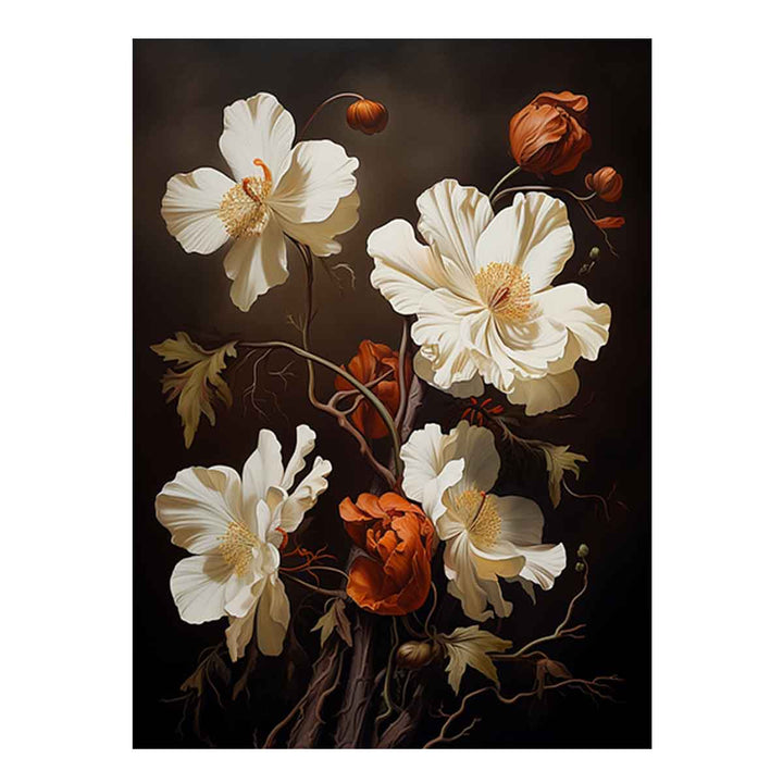 Brown Flower Art Painting  