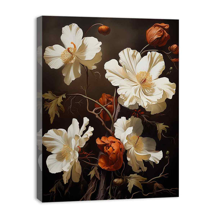 Brown Flower Art Painting  