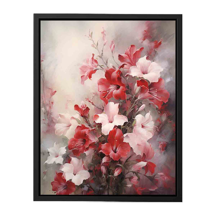 Flower White Red Art Painting  