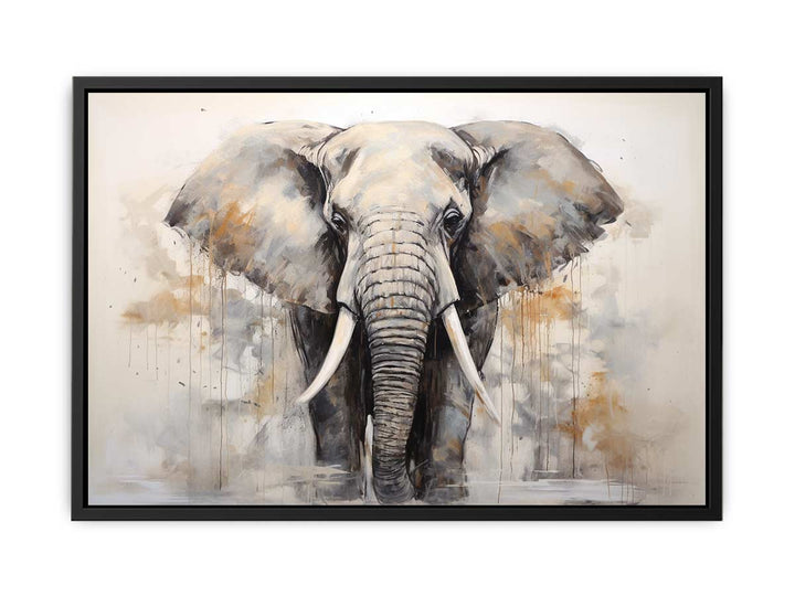 Grey Elephant Art Painting