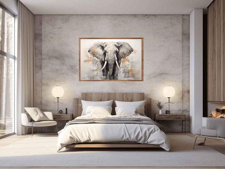 Grey Elephant Art Painting