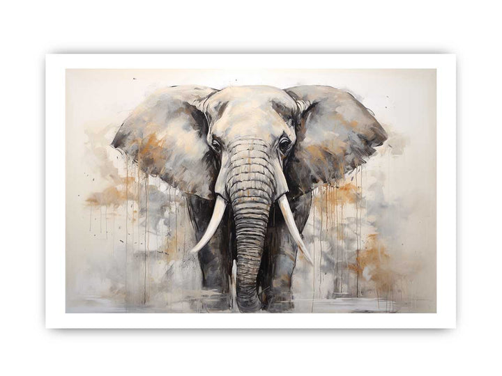 Grey Elephant Art Painting