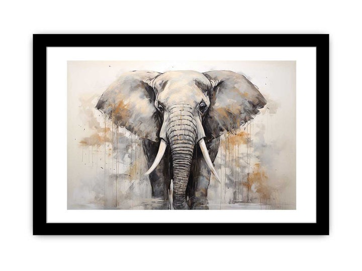 Grey Elephant Art Painting